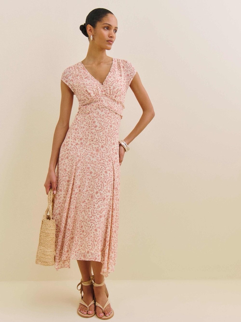 Reformation Gabi Midi Dress in Corinne